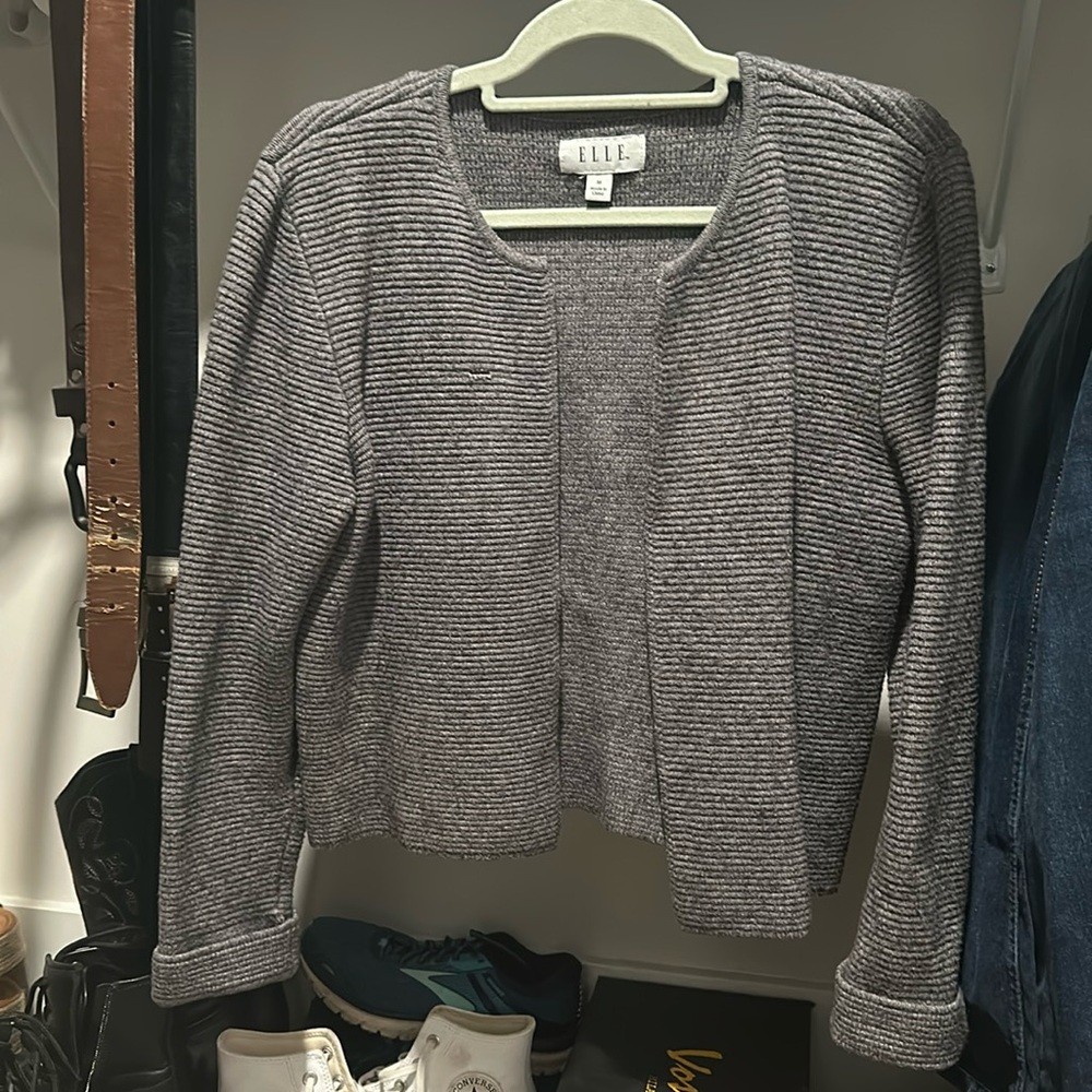 Women’s Elle Gray Cropped Cardigan
